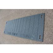 Rijplaat bont anti-slip 300x100 cm met 4 handgrepen