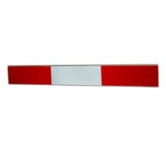 Reflectieplaat alu/vlak rood/wit 2,5 m r2 Model: BB16